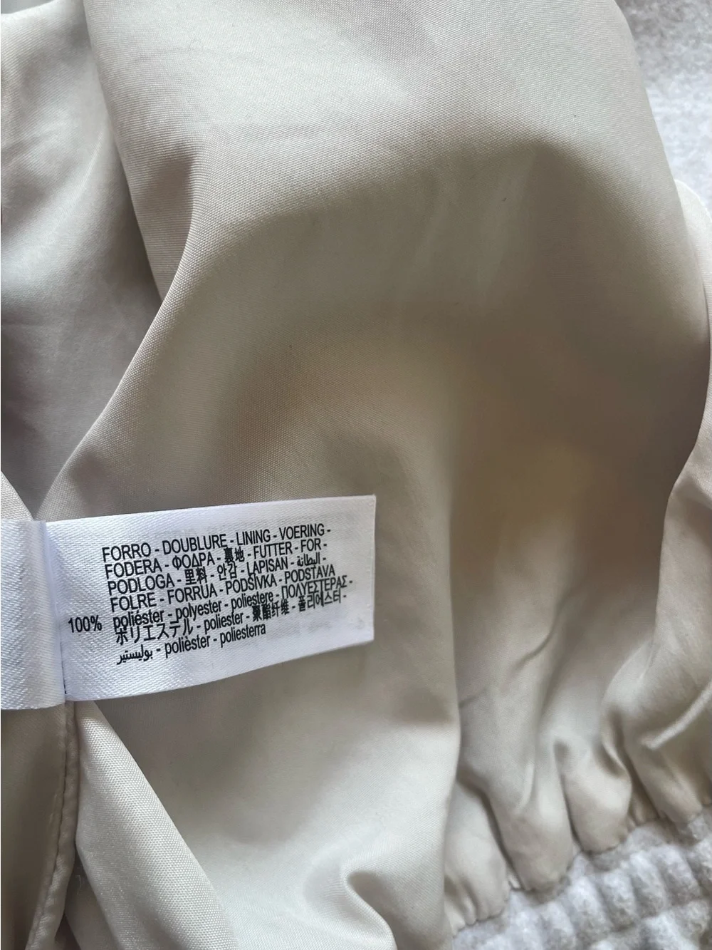 Zara Oatmeal Fleece Zip Bomber Jacket M Minimalist Quiet Luxury Balloon Sleeve